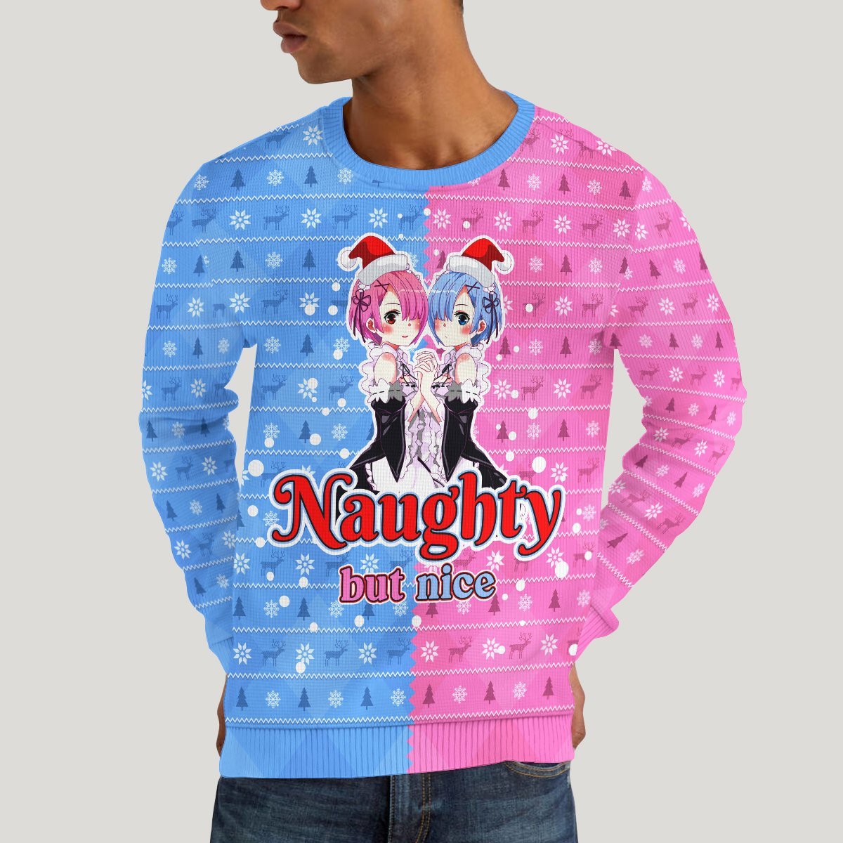 rem-ram-list-unisex-wool-sweater-897170 rem ram list unisex wool sweater 897170 - Gear Anime