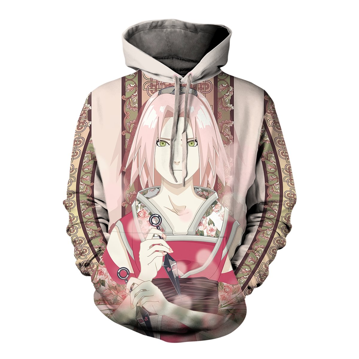 Naruto Hoodies - Sakura Unisex Pullover Hoodie FH0709 4 - Gear Anime sakura unisex pullover hoodie 316556 - Gear Anime