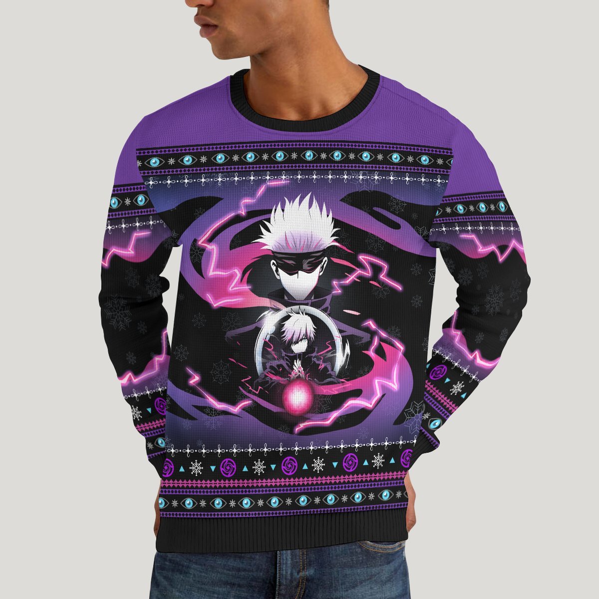 satoru-gojo-unisex-wool-sweater-533964 satoru gojo unisex wool sweater 533964 - Gear Anime