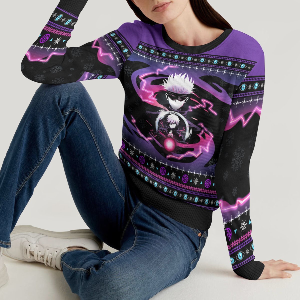 satoru-gojo-unisex-wool-sweater-739387 satoru gojo unisex wool sweater 739387 - Gear Anime
