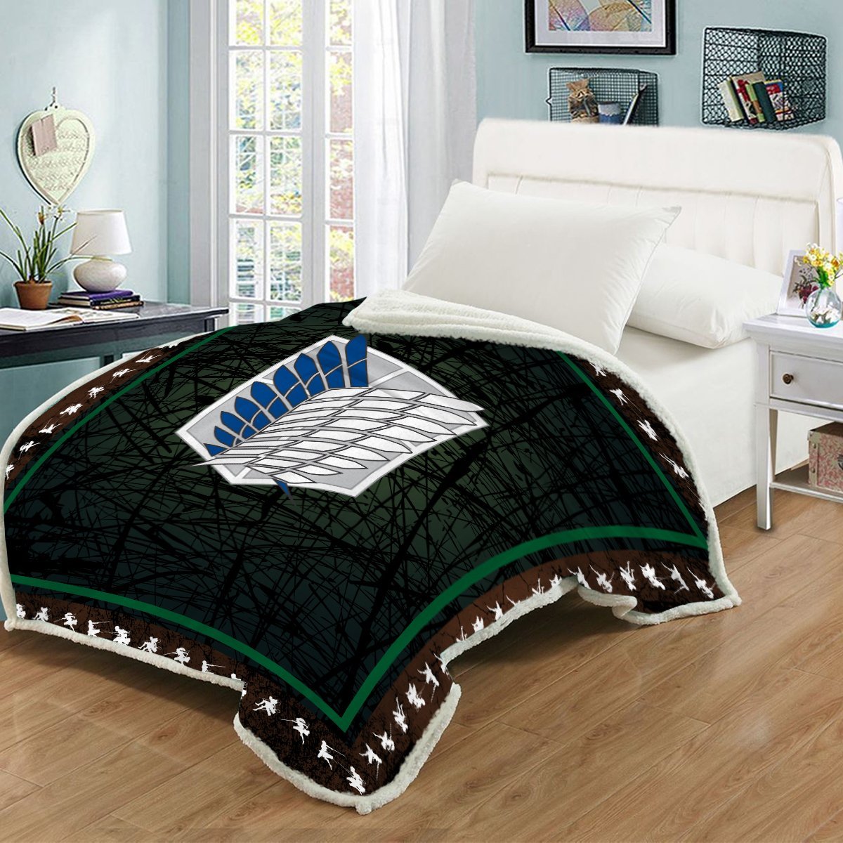 scouting-legion-throw-blanket-611613 scouting legion throw blanket 611613 - Gear Anime