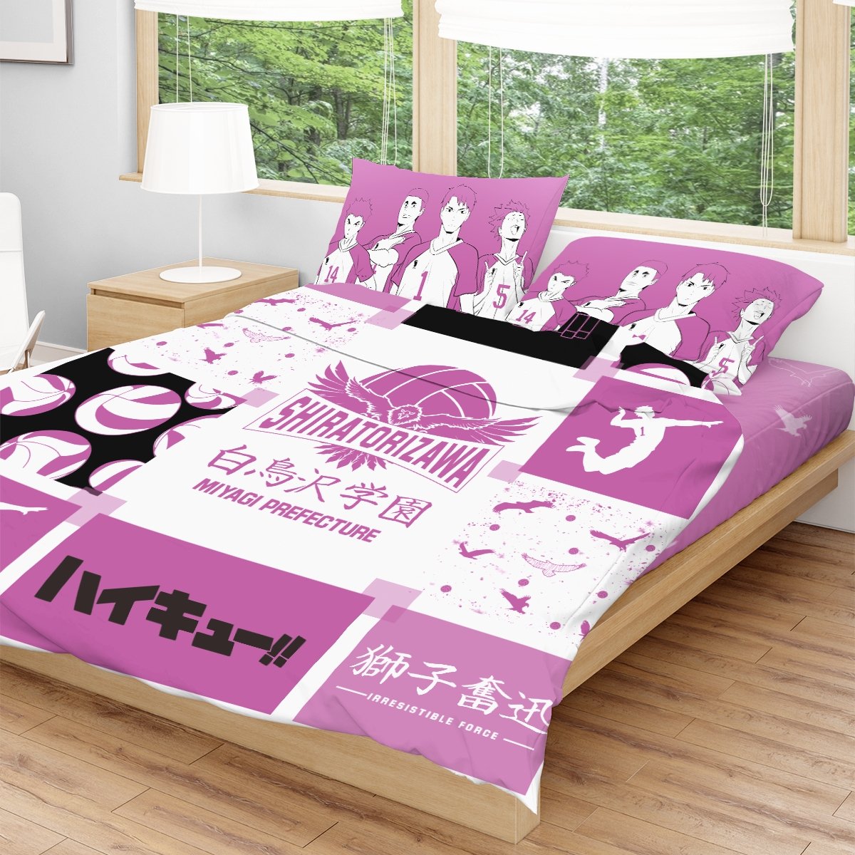 shiratorizawa-cozy-bedding-set-930744 shiratorizawa cozy bedding set 930744 - Gear Anime