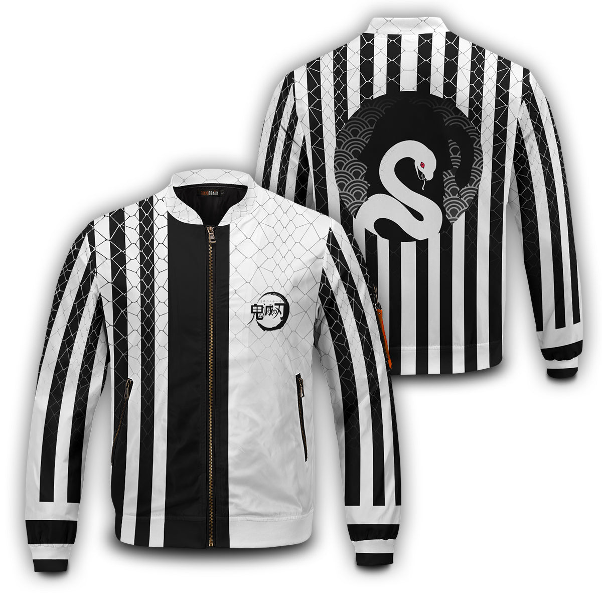 Demon Slayer Jackets - Snake Hashira Stylish Bomber Jacket FH0709 7 - Gear Anime snake hashira stylish bomber jacket 852204 - Gear Anime