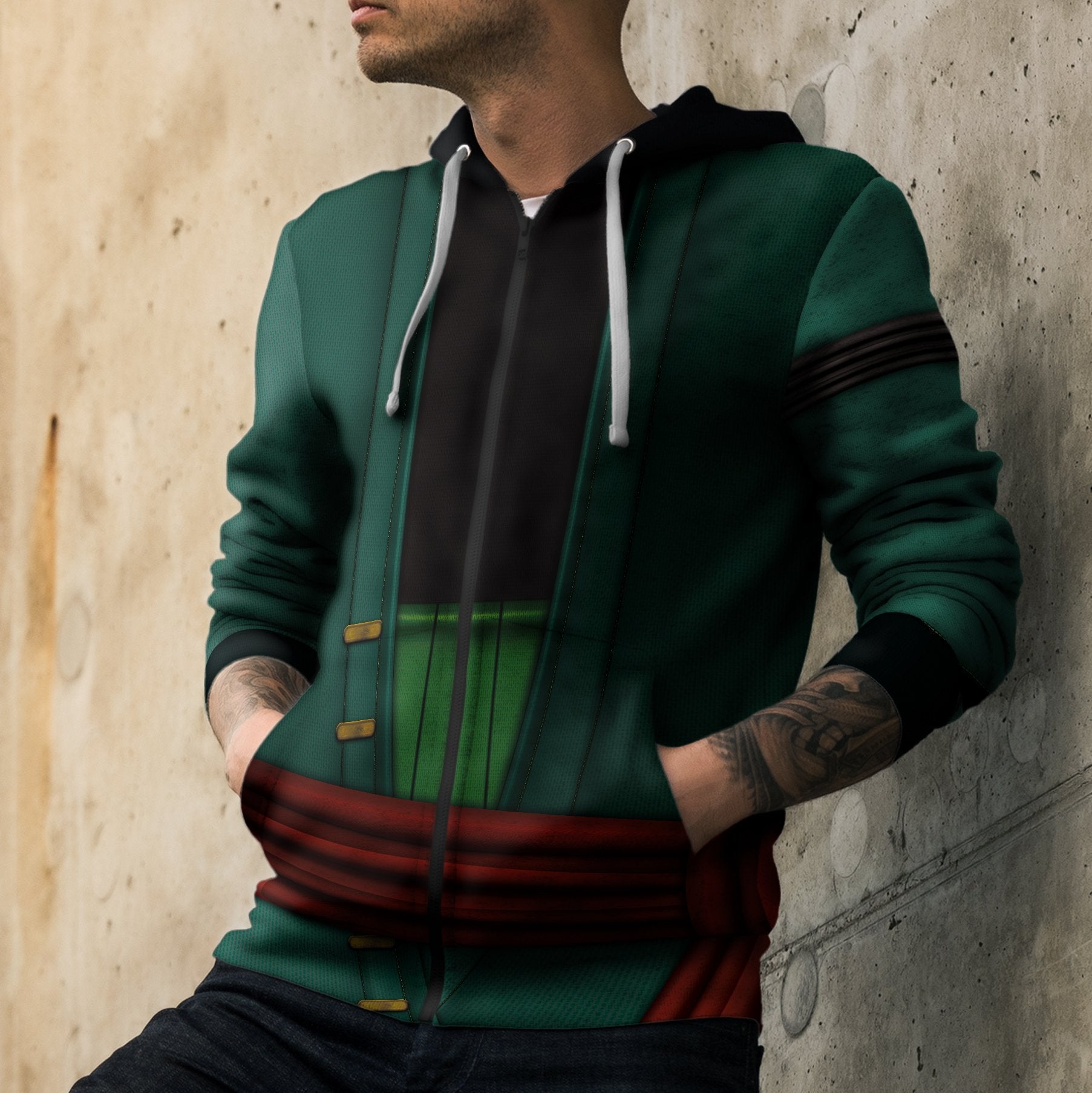 strongest-swordsman-zoro-unisex-zipped-hoodie-588521 strongest swordsman zoro unisex zipped hoodie 588521 - Gear Anime