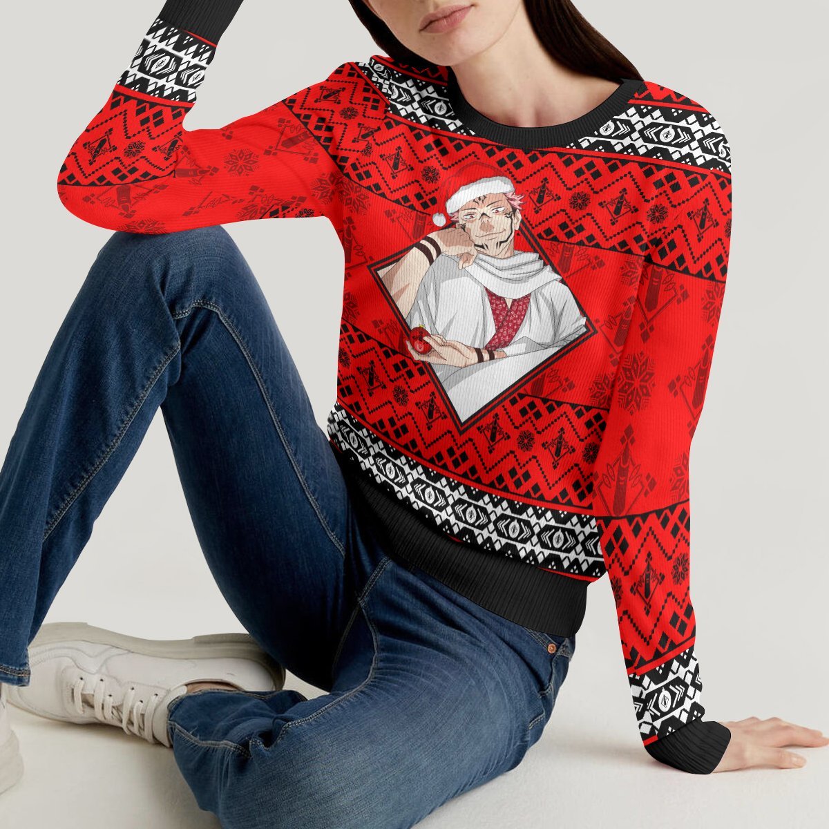 sukuna-christmas-unisex-wool-sweater-181816 sukuna christmas unisex wool sweater 181816 - Gear Anime