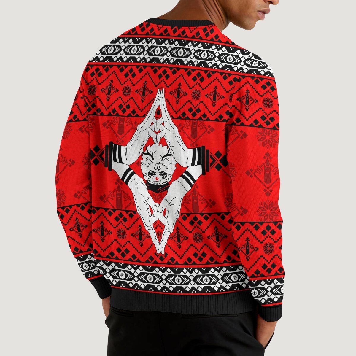 sukuna-christmas-unisex-wool-sweater-291288 sukuna christmas unisex wool sweater 291288 - Gear Anime