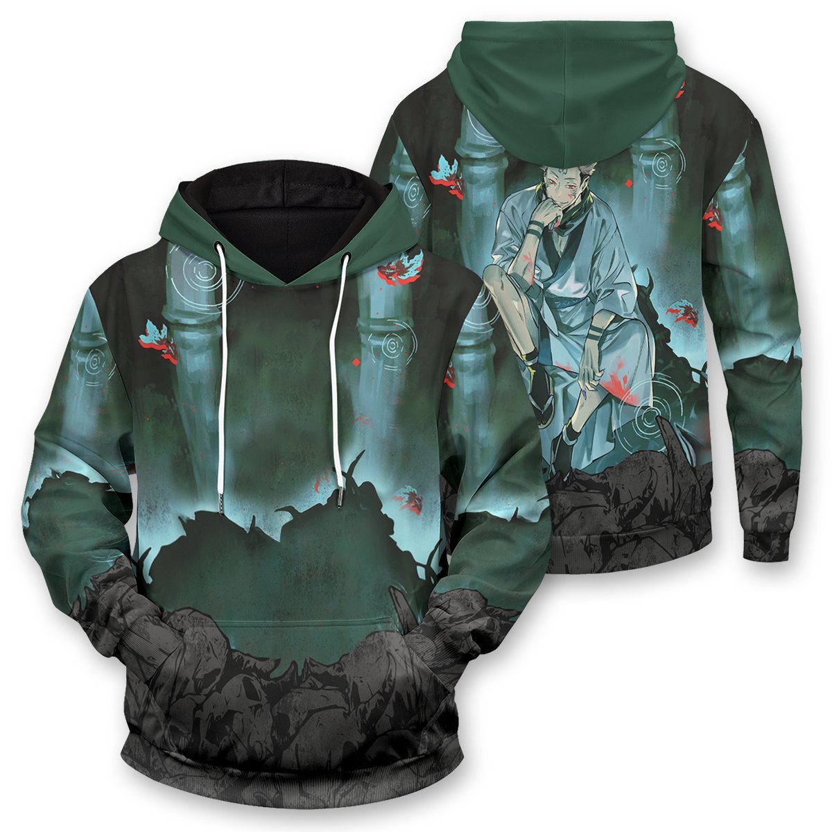 Jujutsu Kaisen Hoodies - Sukuna Domain Expansion Unisex Pullover Hoodie FH0709 6 - Gear Anime sukuna domain expansion unisex pullover hoodie 181678 - Gear Anime