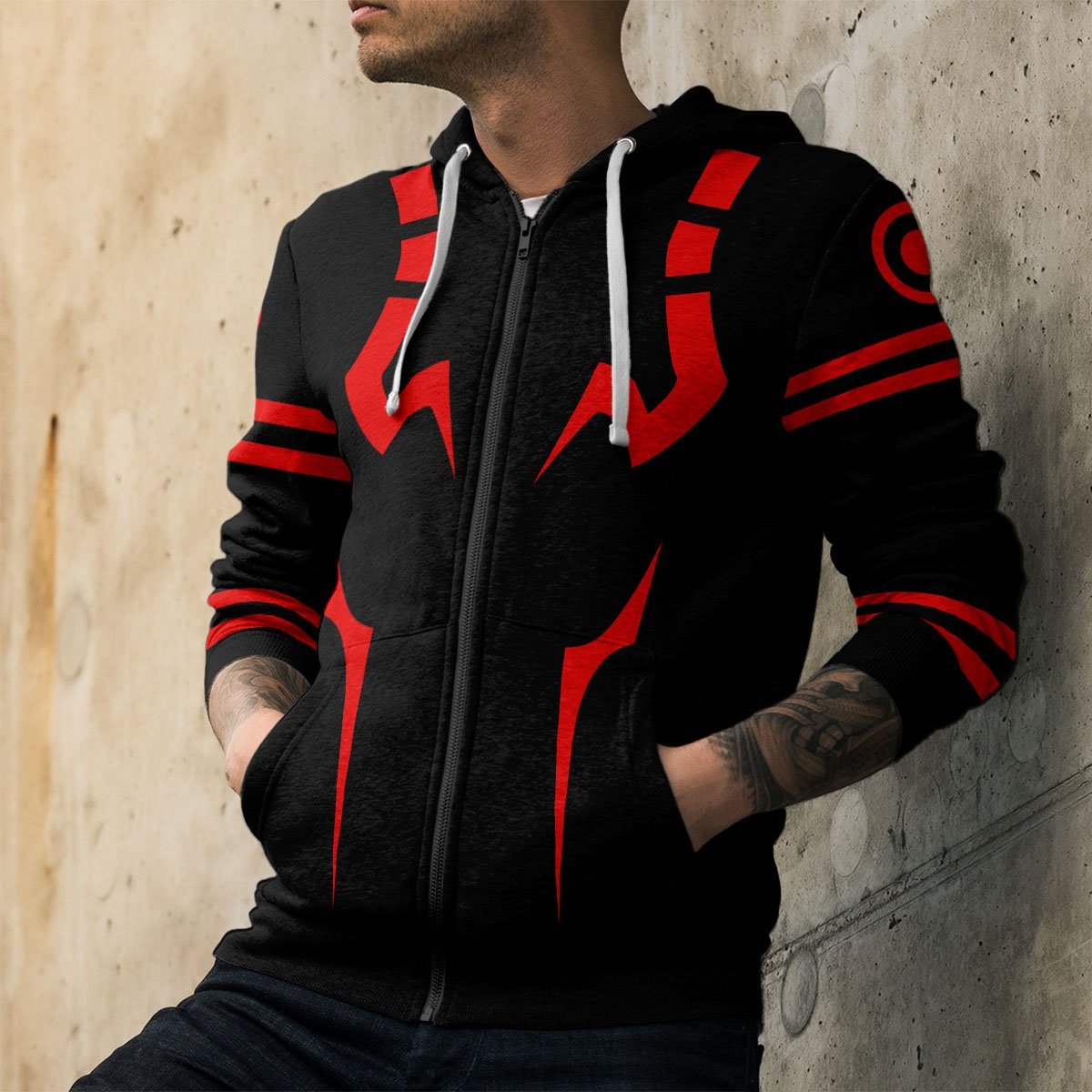 sukuna-v2-unisex-zipped-hoodie-557899 sukuna v2 unisex zipped hoodie 557899 - Gear Anime