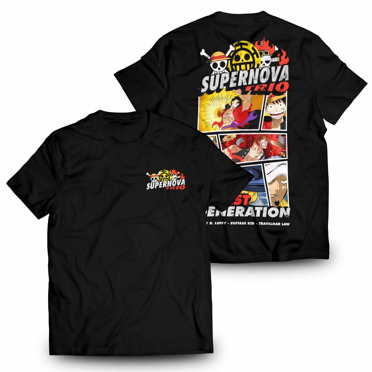 One Piece T-shirts - Super Trio Pirates Unisex T-Shirt FH0709 13 - Gear Anime super trio pirates unisex t shirt 512210 - Gear Anime