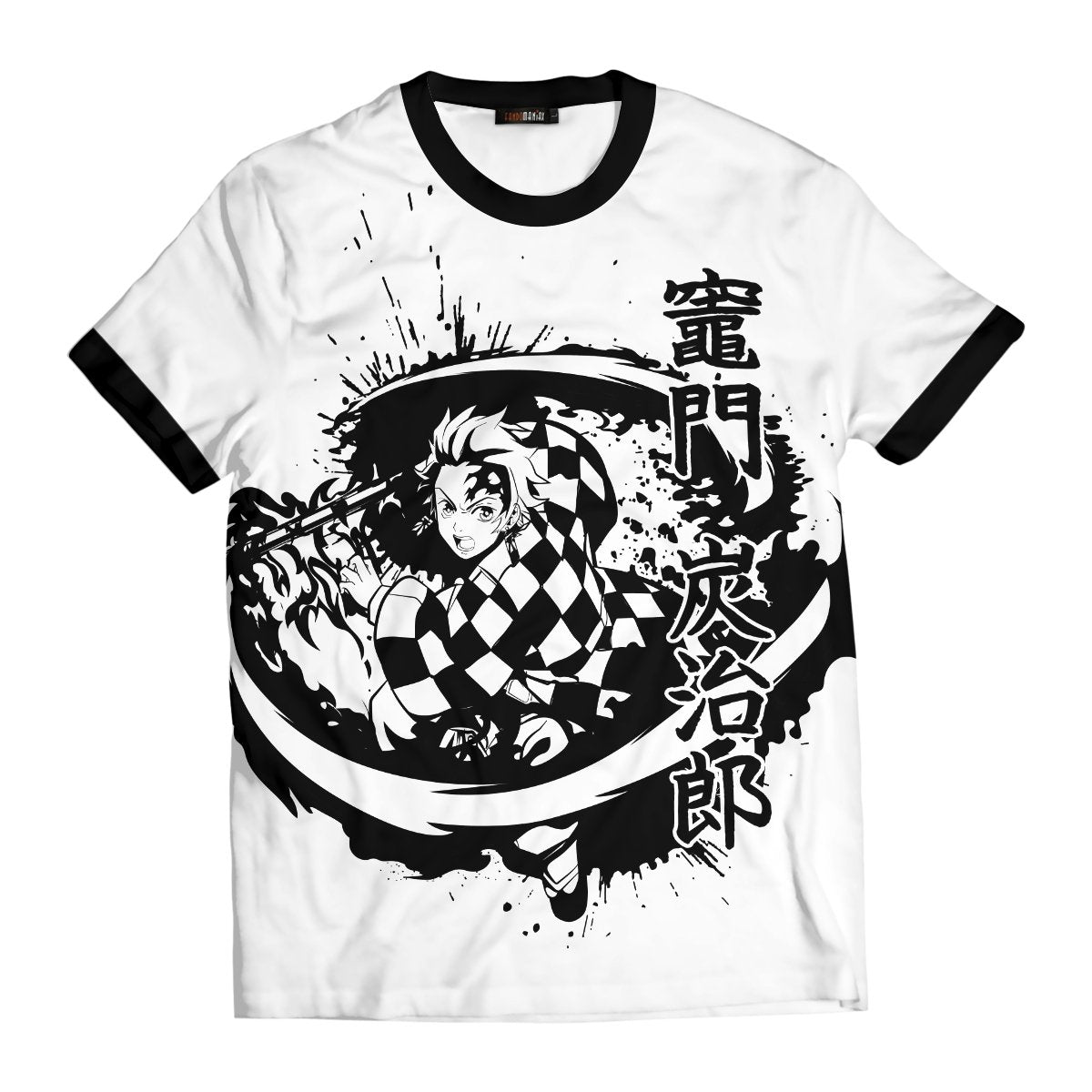 tanjiro-bw-unisex-t-shirt-210354 tanjiro bw unisex t shirt 210354 - Gear Anime