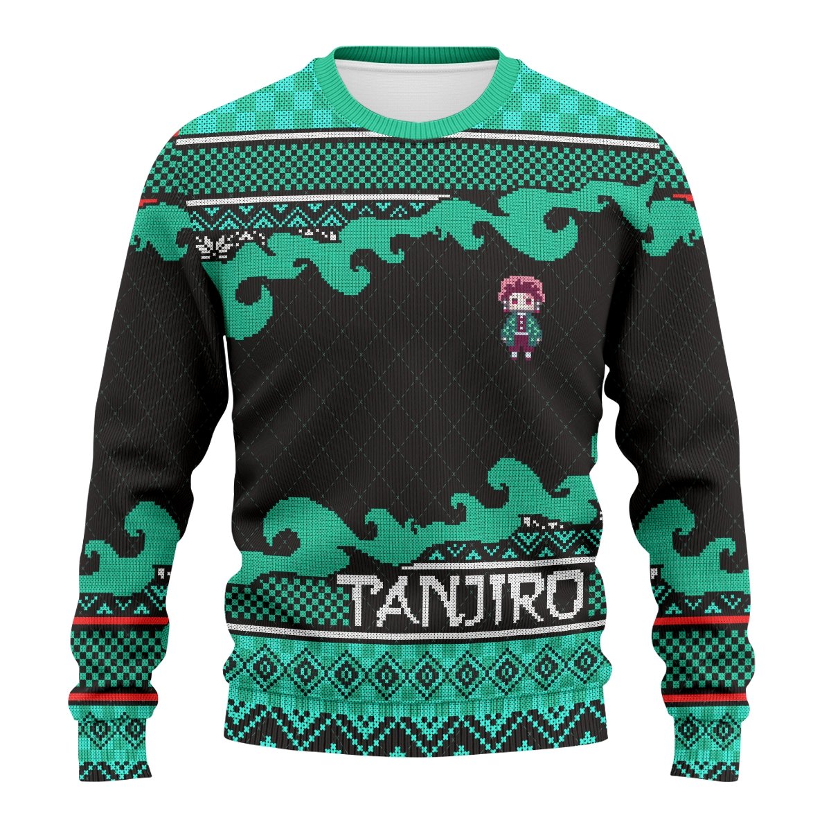 tanjiro-christmas-unisex-wool-sweater-152320 tanjiro christmas unisex wool sweater 152320 - Gear Anime