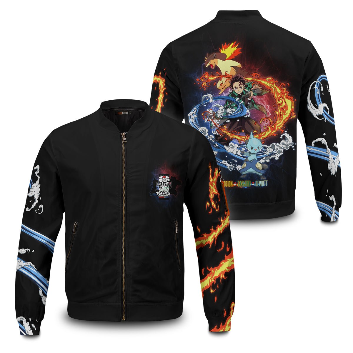 Demon Slayer Jackets - Tanjiro Collab Bomber Jacket FH0709 9 - Gear Anime tanjiro collab bomber jacket 546694 - Gear Anime