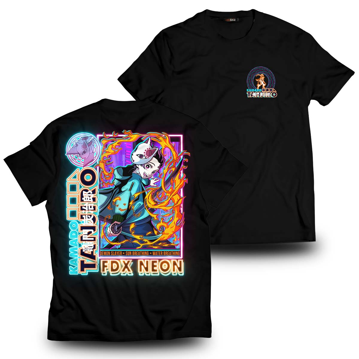 Demon Slayer T-Shirts - Tanjiro Neon Unisex T-Shirt FH0709 9 - Gear Anime tanjiro neon unisex t shirt 674163 - Gear Anime