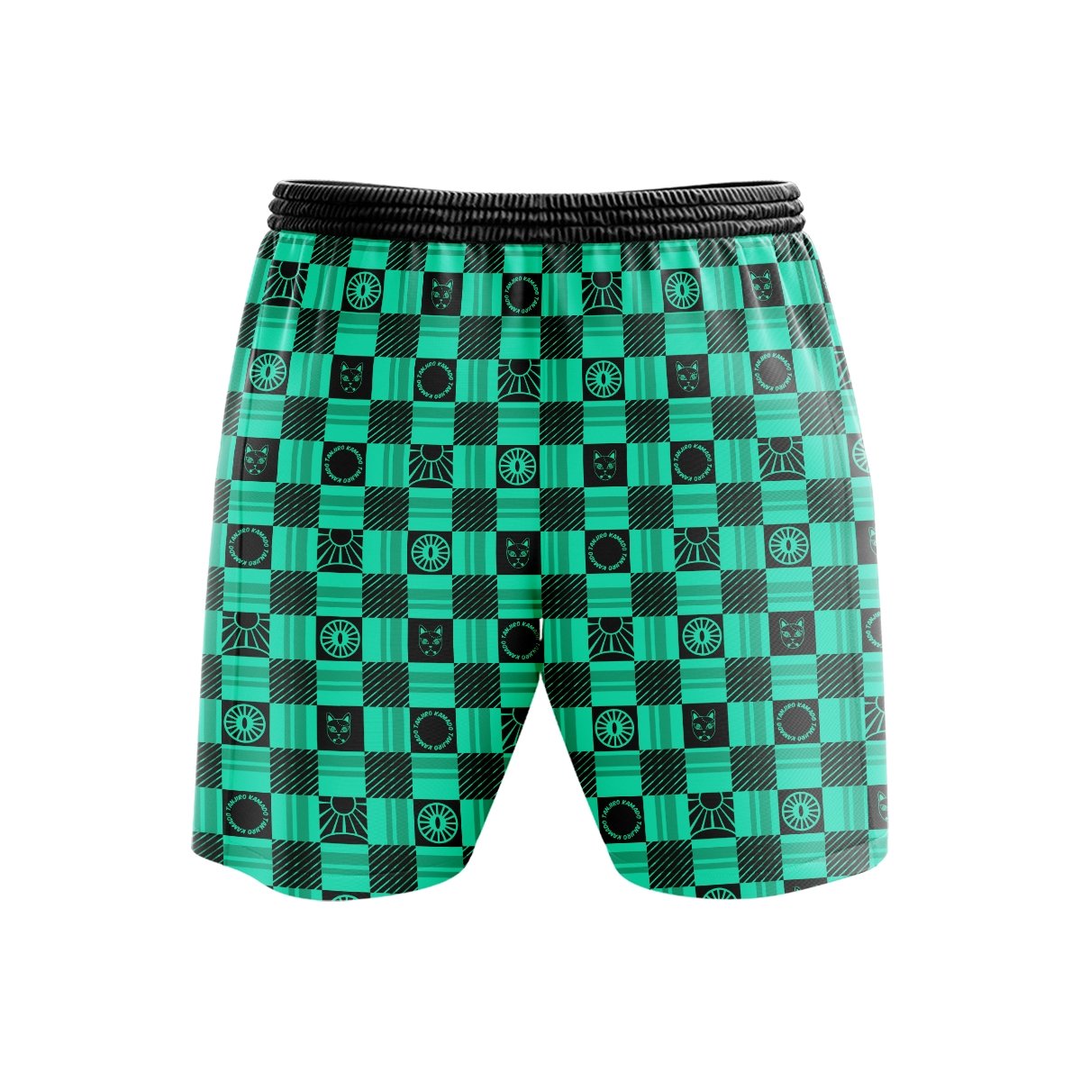 tanjiro-plaid-beach-shorts-814957 tanjiro plaid beach shorts 814957 - Gear Anime