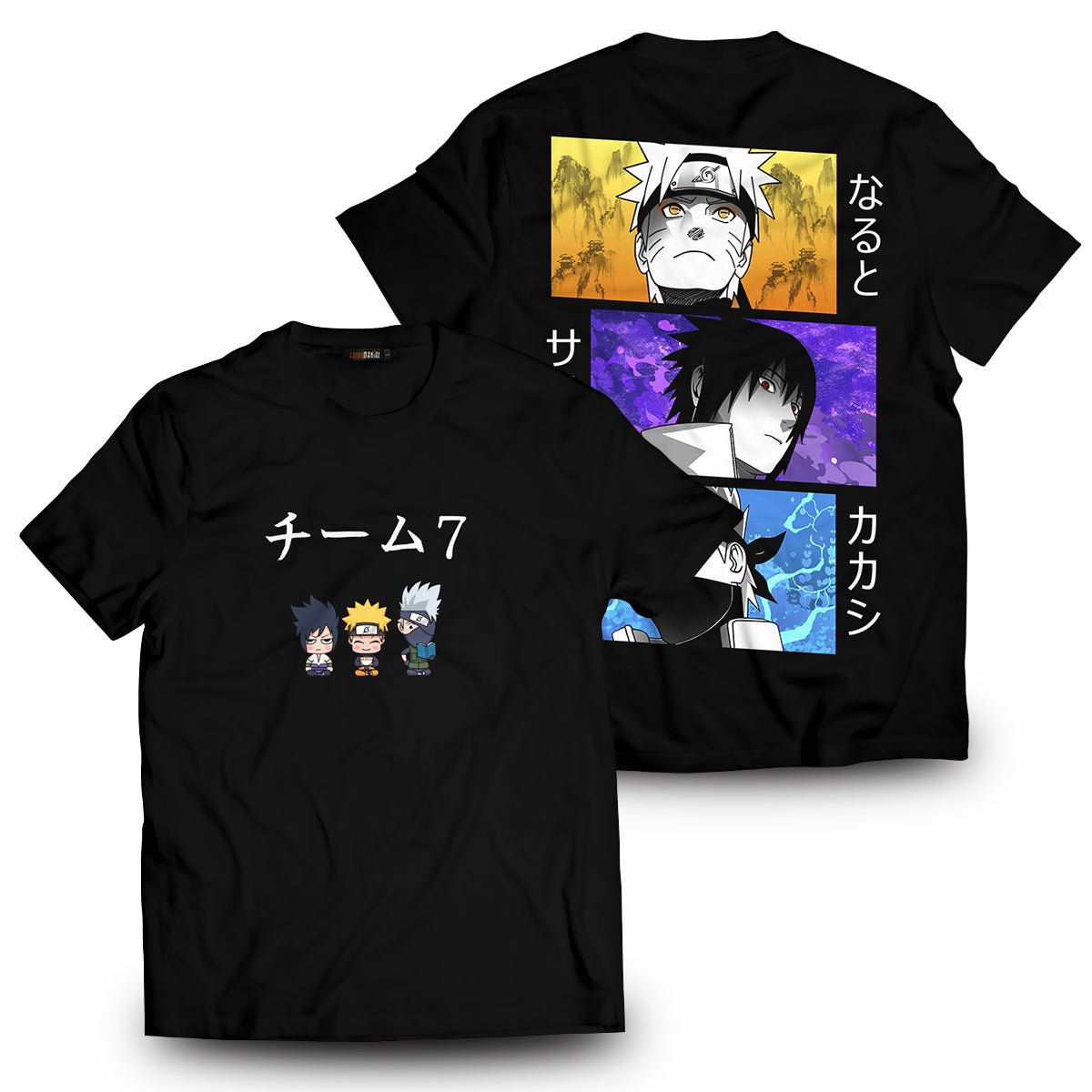 Naruto T-shirts - Team 7 Panel Unisex T-Shirt FH0709 9 - Gear Anime team 7 panel unisex t shirt 357729 - Gear Anime