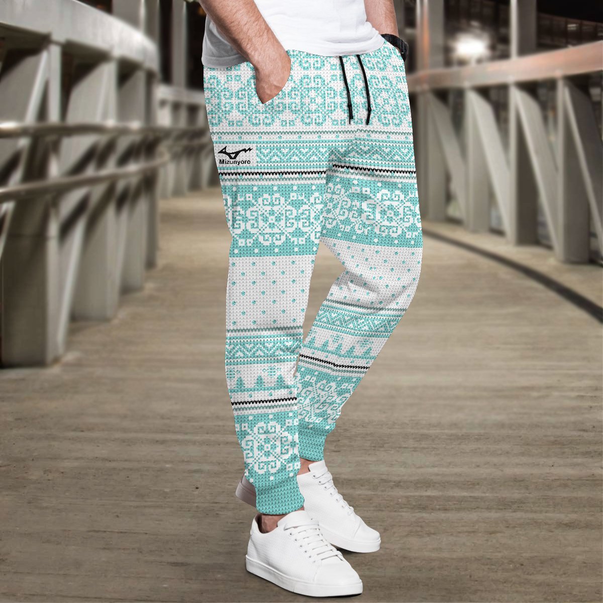 team-aoba-johsai-christmas-jogger-pants-171240 team aoba johsai christmas jogger pants 171240 - Gear Anime