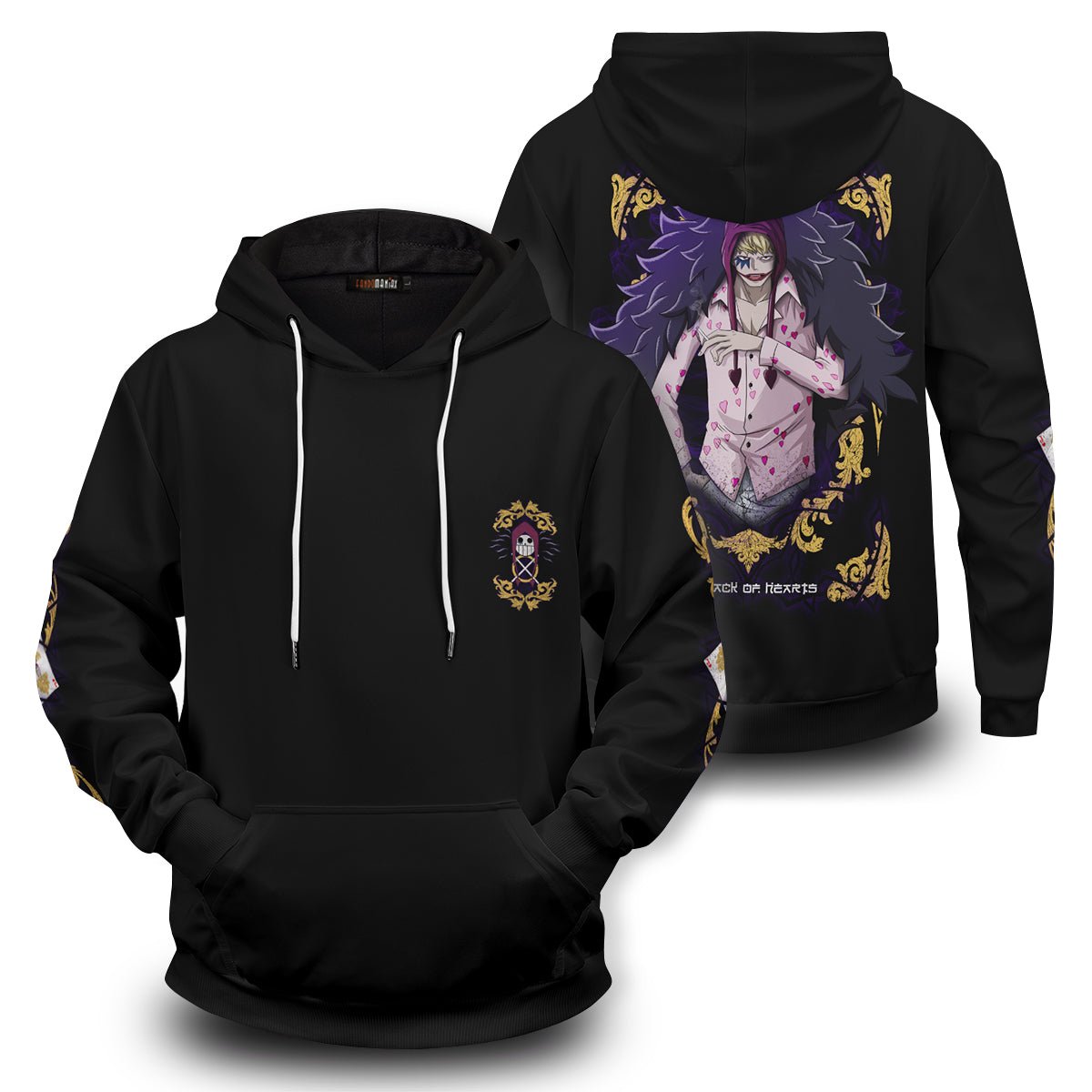 One Piece Hoodies - The Jack of Hearts Unisex Pullover Hoodie FH0709 7 - Gear Anime the jack of hearts unisex pullover hoodie 253211 - Gear Anime