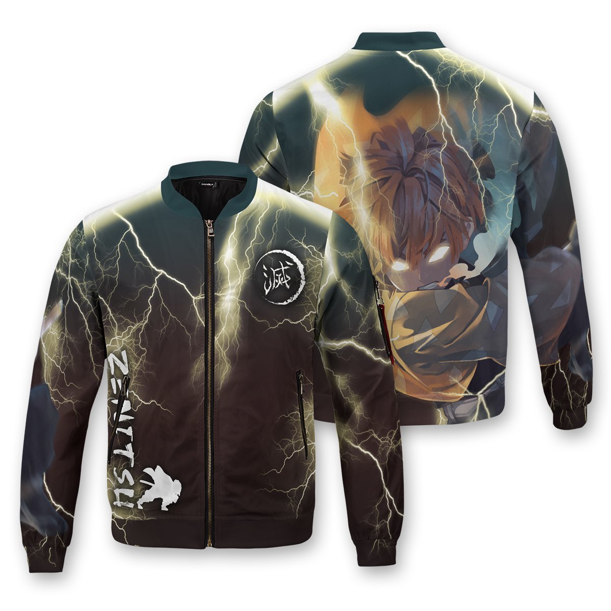 Demon Slayer Jackets - Thunderclap Flash Style Bomber Jacket FH0709 11 - Gear Anime thunderclap flash style bomber jacket 467806 - Gear Anime