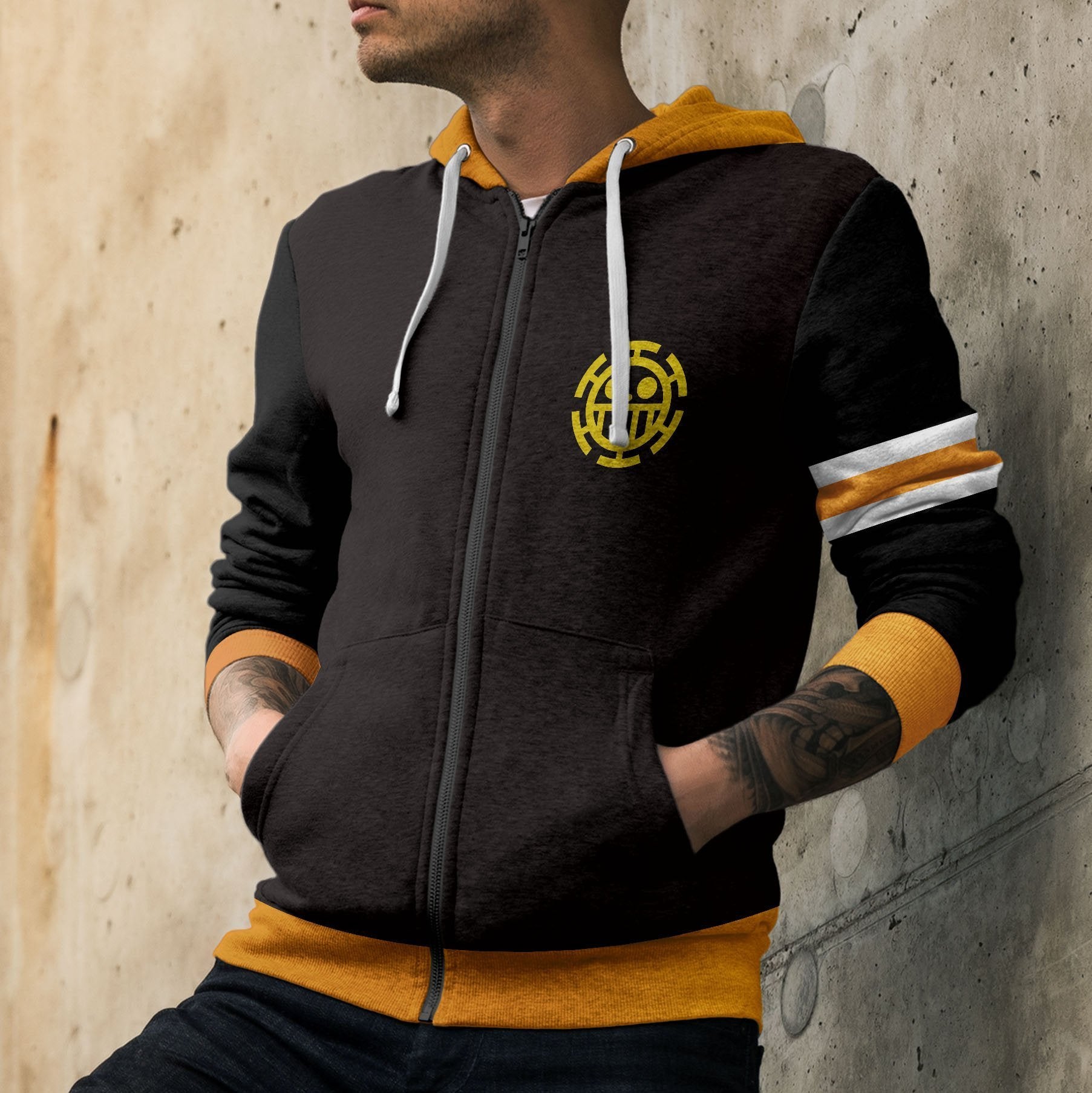 trafalgar-corazon-unisex-zipped-hoodie-800773 trafalgar corazon unisex zipped hoodie 800773 - Gear Anime