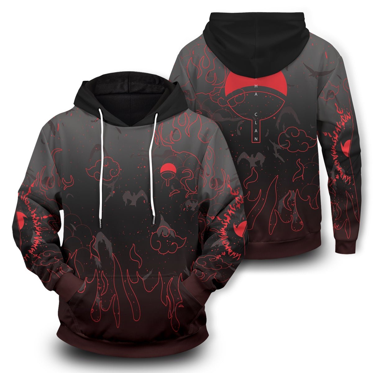 Naruto Hoodies - Uchiha Emblem Unisex Pullover Hoodie FH0709 6 - Gear Anime uchiha emblem unisex pullover hoodie 628560 - Gear Anime