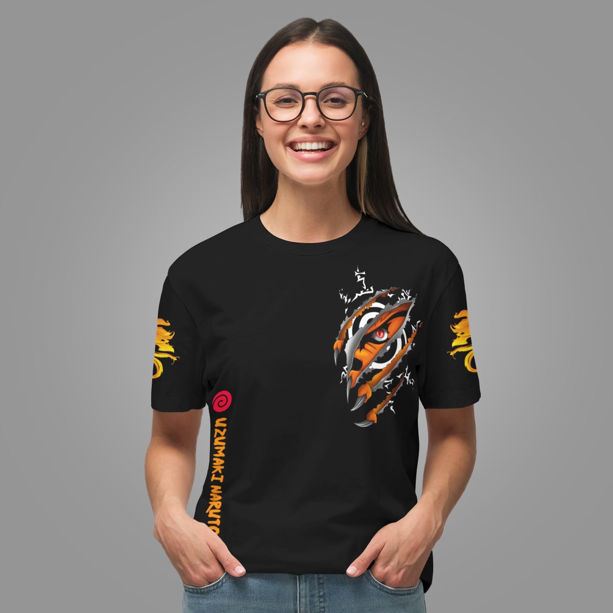 uzumaki-demon-fox-unisex-t-shirt-325256 uzumaki demon fox unisex t shirt 325256 - Gear Anime