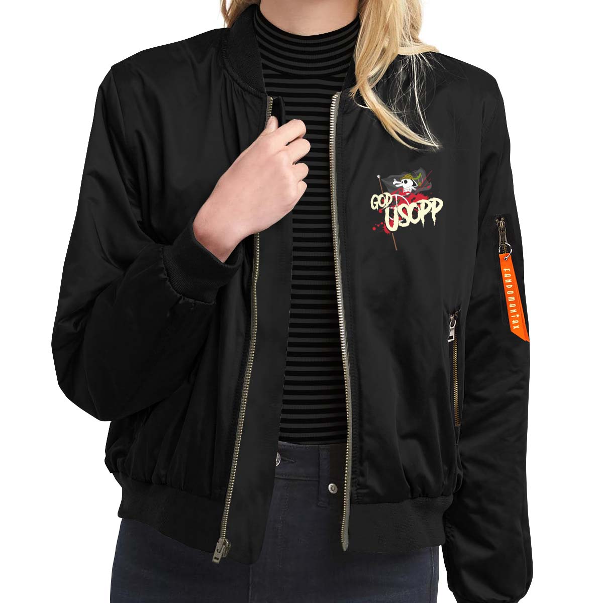 warrior-usopp-bomber-jacket-310755 warrior usopp bomber jacket 310755 - Gear Anime