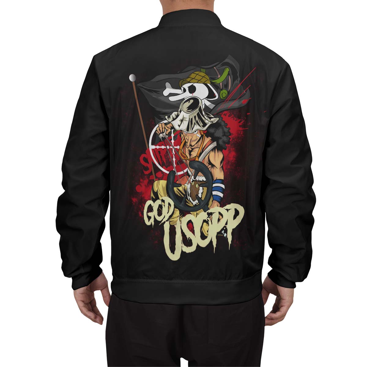 warrior-usopp-bomber-jacket-412677 warrior usopp bomber jacket 412677 - Gear Anime