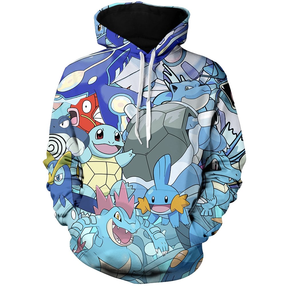 Pokemon Hoodies - Water Unisex Pullover Hoodie FH0709 8 - Gear Anime water unisex pullover hoodie 435431 - Gear Anime