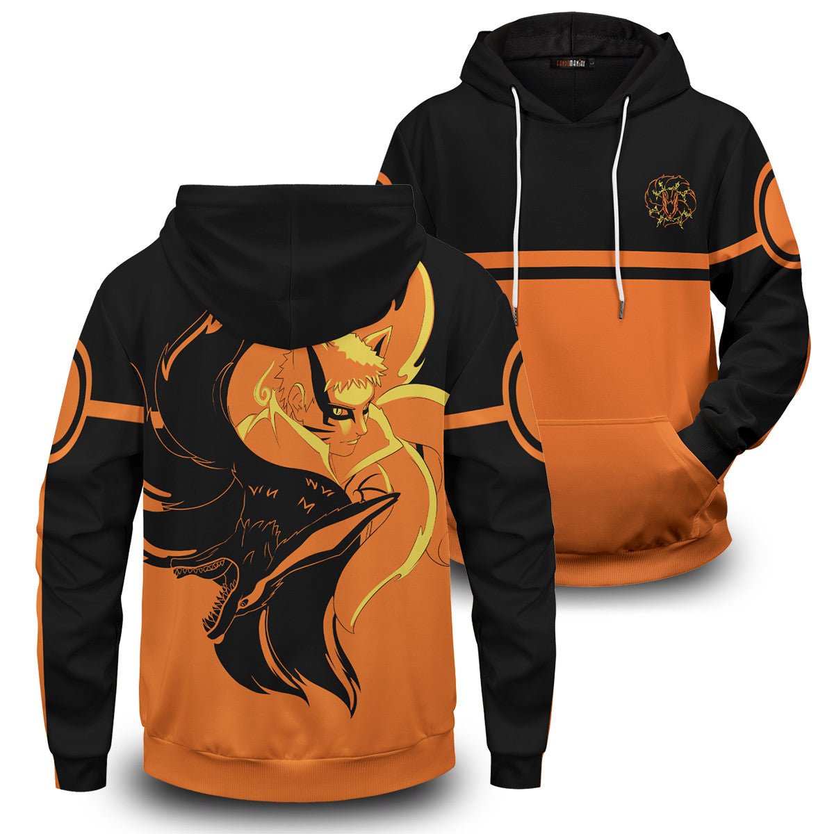 Naruto Hoodies - Yin Yang Naruto Kurama Unisex Pullover Hoodie FH0709 4 - Gear Anime yin yang naruto kurama unisex pullover hoodie 935484 - Gear Anime