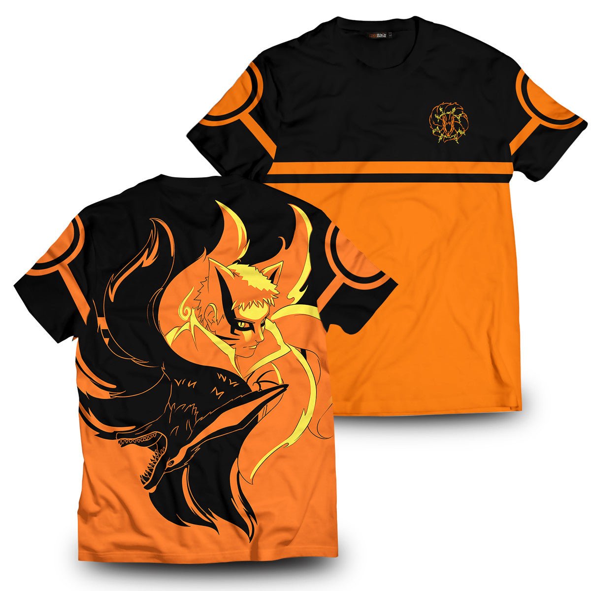 Naruto T-shirts - Yin Yang Naruto Kurama Unisex T-Shirt FH0709 4 - Gear Anime yin yang naruto kurama unisex t shirt 124877 - Gear Anime