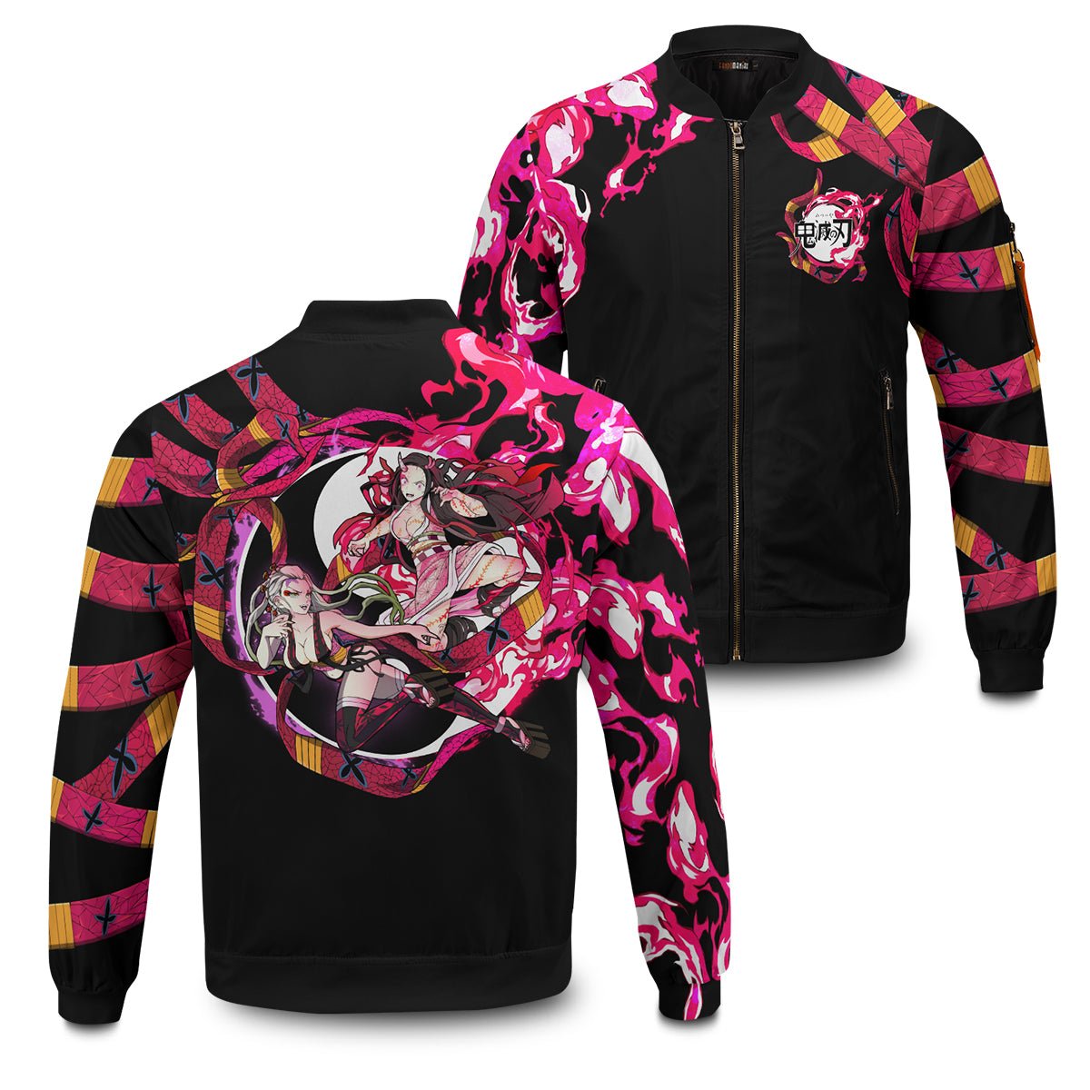 Demon Slayer Jackets - Yin Yang Nezuko Daki Bomber Jacket FH0709 8 - Gear Anime yin yang nezuko daki bomber jacket 434695 - Gear Anime