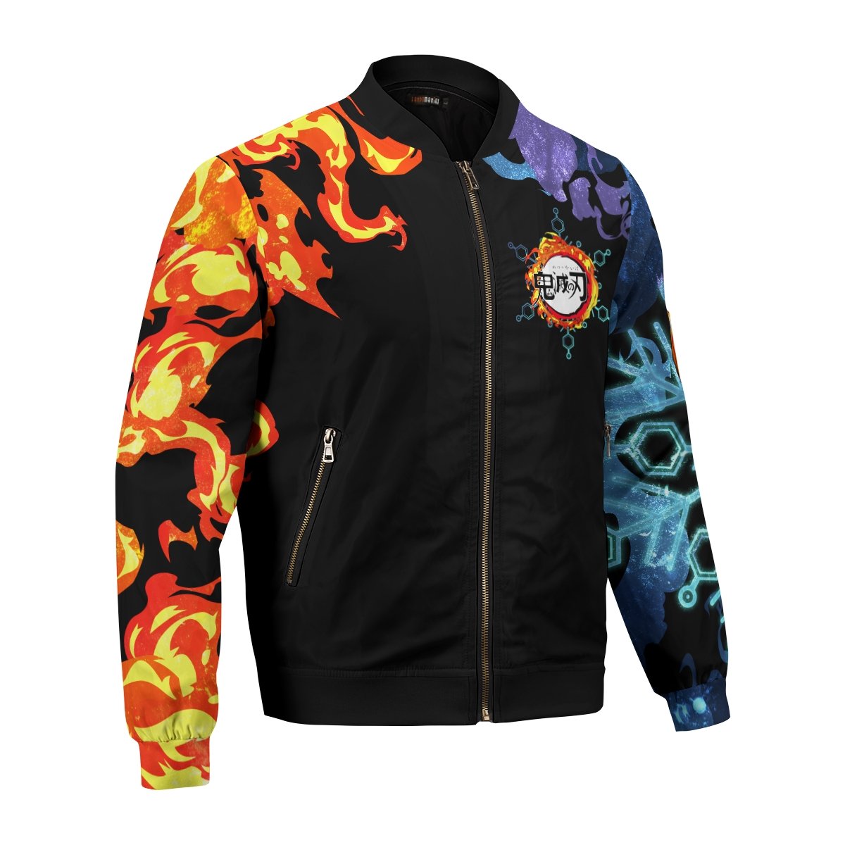 yin-yang-rengoku-akaza-bomber-jacket-149192 yin yang rengoku akaza bomber jacket 149192 - Gear Anime