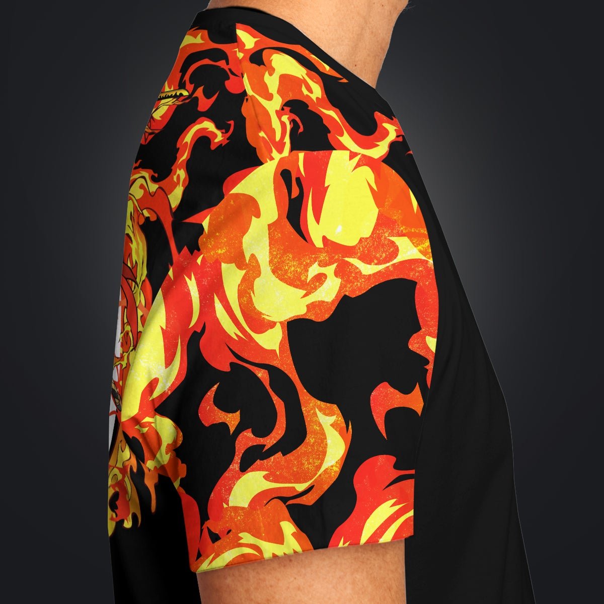 yin-yang-rengoku-akaza-unisex-t-shirt-172729 yin yang rengoku akaza unisex t shirt 172729 - Gear Anime