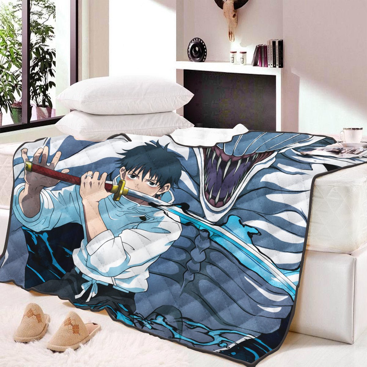 yuta-x-rika-cozy-quilt-blanket-193795 yuta x rika cozy quilt blanket 193795 - Gear Anime