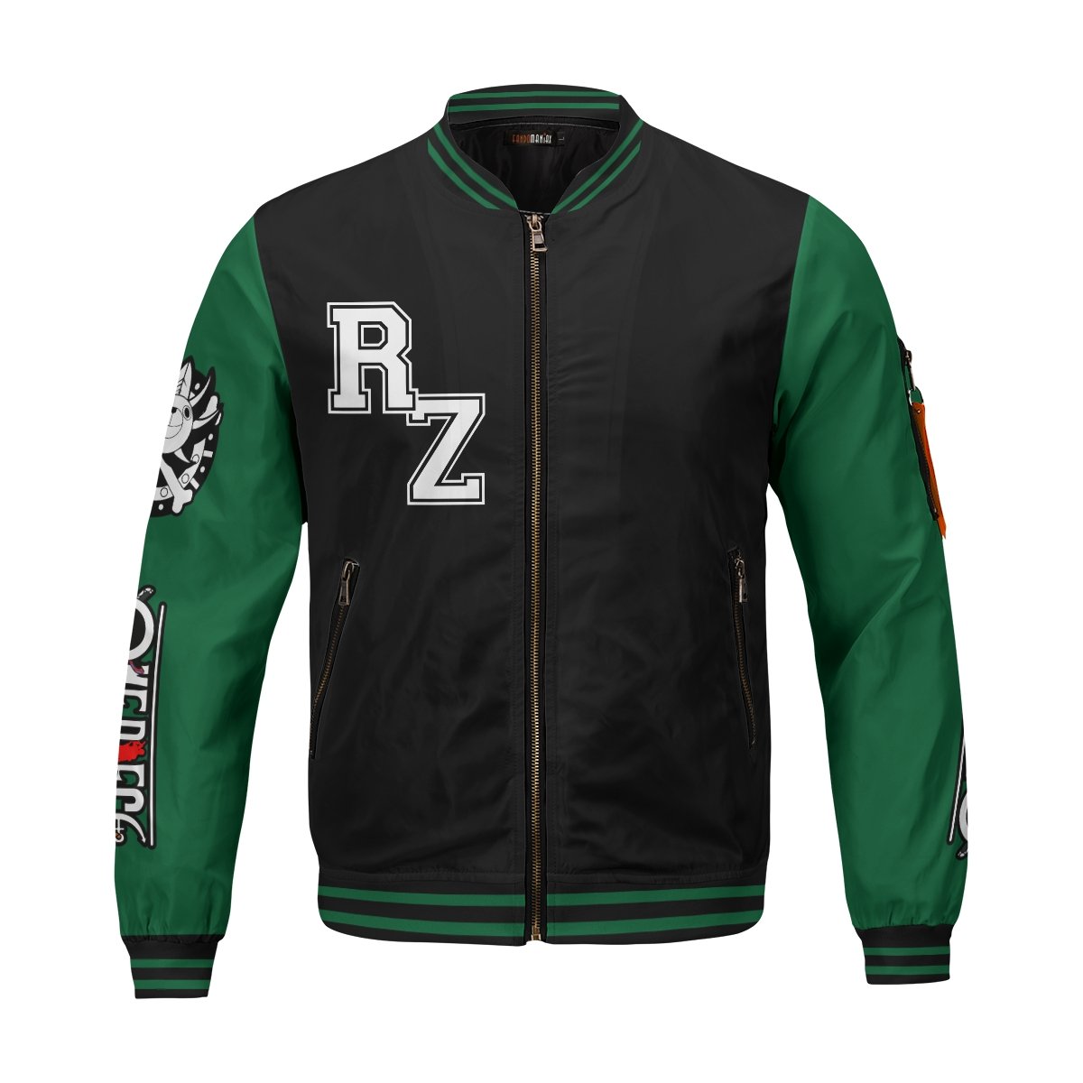 zoro-jersey-bomber-jacket-227211 zoro jersey bomber jacket 227211 - Gear Anime